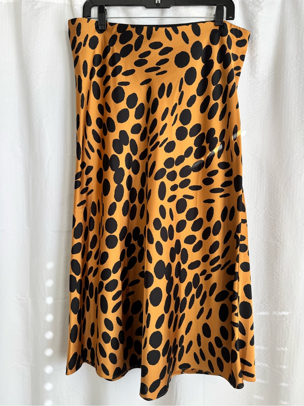 J. Crew Bias Cut Midi Skirt in Wave Dot Print